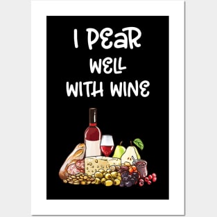 Charcuterie Board Gift Funny Foodie Wine Cheese Pairing Posters and Art